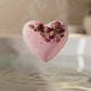 Rose heart bath bomb / organic bath bomb /